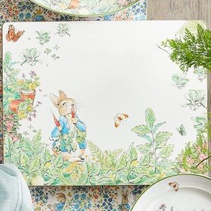 Set Of 8 - Potter Barn Peter Rabbit™ Garden Cork Placemats